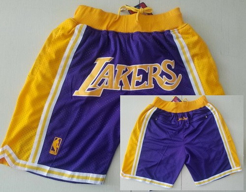 Men's Los Angeles Lakers Purple 1996 Just Don Swingman Shorts