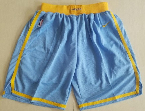Men's Los Angeles Lakers Light Blue Swingman Shorts