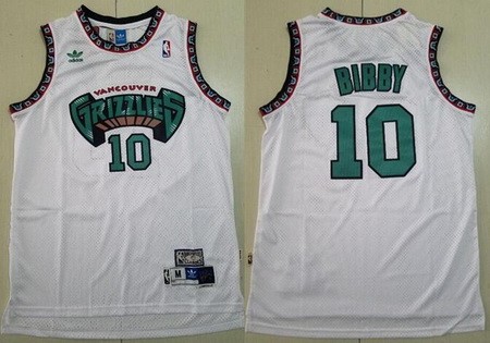 Men's Memphis Grizzlies #10 Mike Bibby White Hollywood Classic Throwback Swingman Jersey