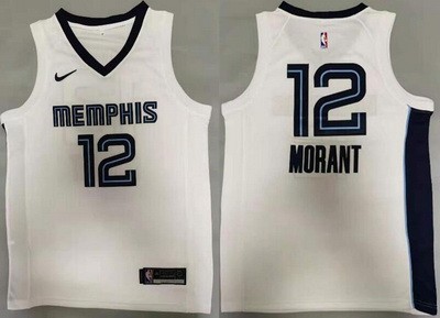 Men's Memphis Grizzlies #12 Ja Morant White Icon Swingman Jersey