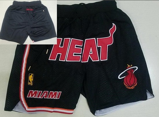 Men's Miami Heat Black Just Don Swingman Shorts