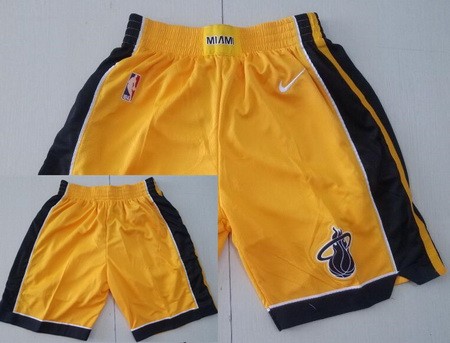 Men's Miami Heat Yellow 2021 Earned Swingman Shorts