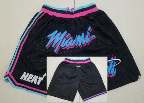 Men's Miami Heat Black City Just Don Swingman Shorts