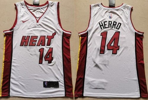 Men's Miami Heat #14 Tyler Herro White Icon Swingman Jersey