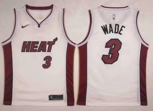 Men's Miami Heat #3 Dwyane Wade White Icon Swingman Jersey