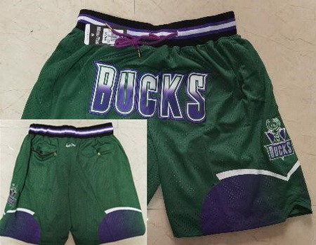 Men's Milwaukee Bucks Green Just Don Shorts