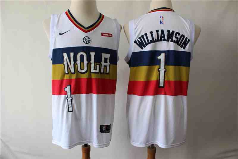 Pelicans 1 Zion Williamson White Earned Edition Nike Swingman Jersey (2)