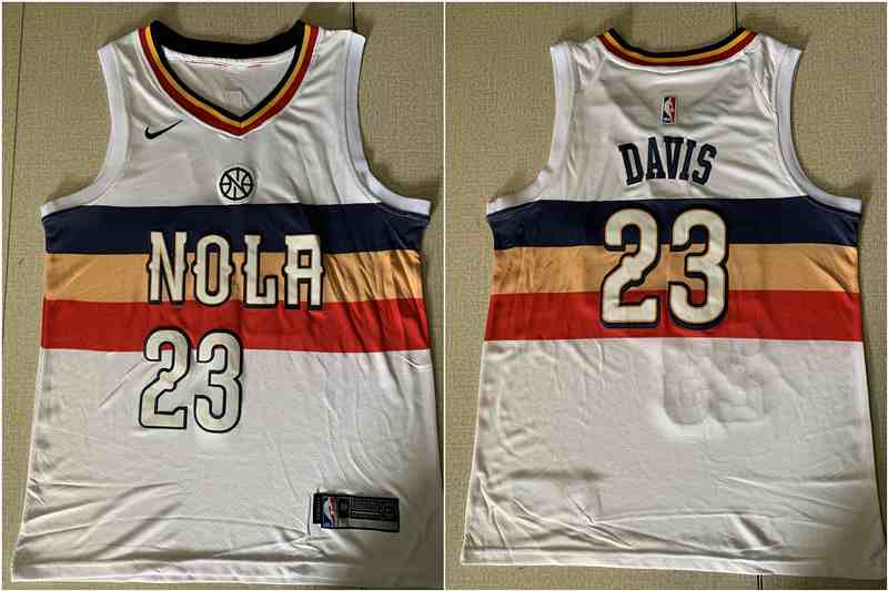 Pelicans 23 Anthony Davis White Earned Edition Nike Swingman Jersey