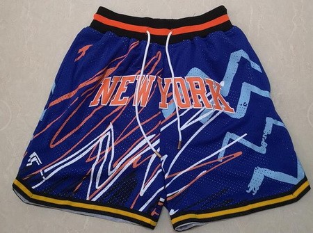 Men's New York Knicks Blue Throwback Just Don Shorts