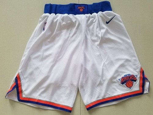 Men's New York Knicks White Nike Swingman Shorts