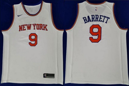 Men's New York Knicks #9 RJ Barrett White Icon Swingman Jersey