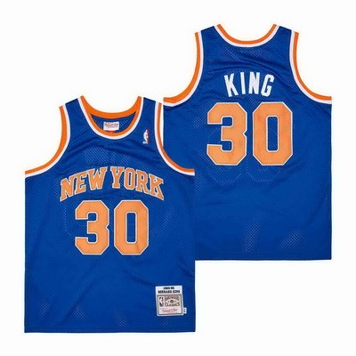 Men's New York Knicks #30 Bernard King Blue 1984 Throwback Swingman Jersey