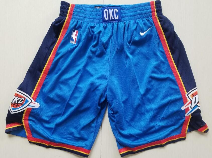 Men's Oklahoma City Thunder Blue Nike Swingman Shorts