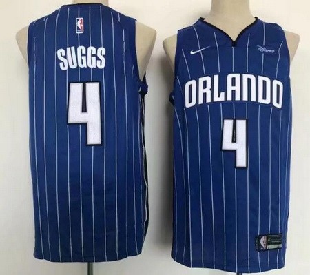 Men's Orlando Magic #4 Jalen Suggs Blue Icon Sponsor Swingman Jersey