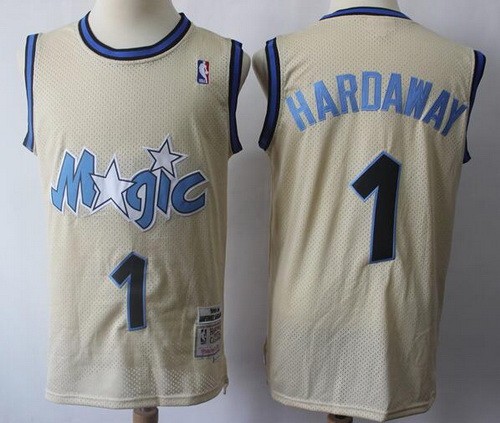 Men's Orlando Magic #1 Tracy McGrady Cream 1994 Throwback Swingman Jersey