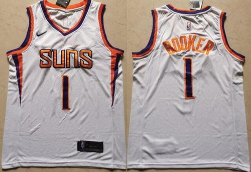 Men's Phoenix Suns #1 Devin Booker White Icon Swingman Jersey