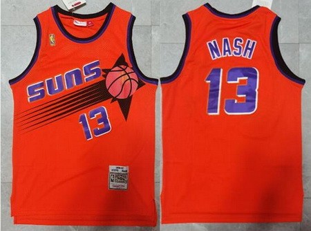 Men's Phoenix Suns #13 Steve Nash Orange 1996 Throwback Swingman Jersey