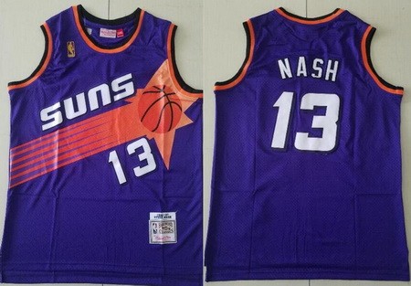 Men's Phoenix Suns #13 Steve Nash Purple 1996 Hollywood Classic Swingman Jersey