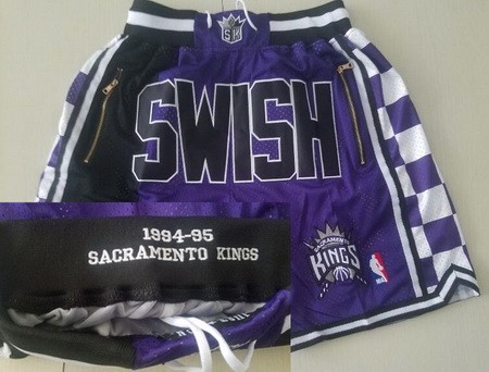 Men's Sacramento Kings Purple Swish Just Don 1994 Swingman Shorts