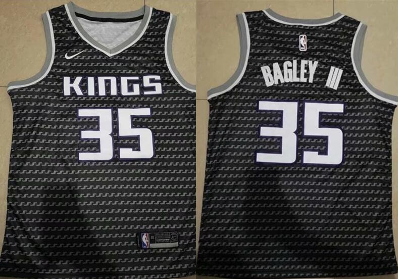 Men's Sacramento Kings #35 Marvin Bagley III Black Icon Statement Swingman Jersey