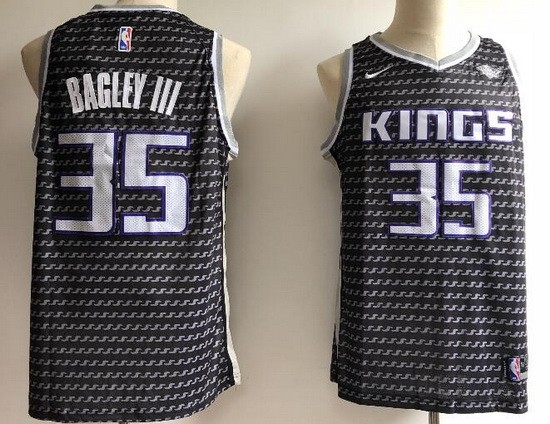 Men's Sacramento Kings #35 Marvin Bagley III Black Icon Statement Sponsor Swingman Jersey
