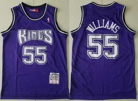Men's Sacramento Kings #55 Jason Williams Purple 1998 Hollywood Classic Swingman Jersey