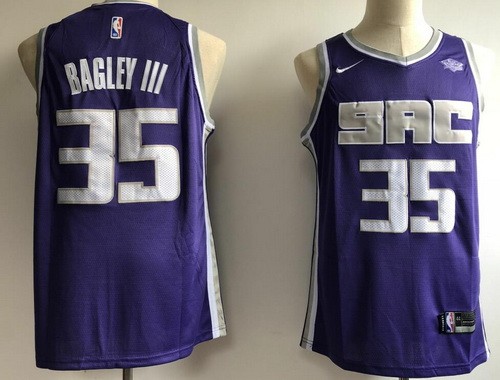 Men's Sacramento Kings #35 Marvin Bagley III Purple Icon Sponsor Swingman Jersey