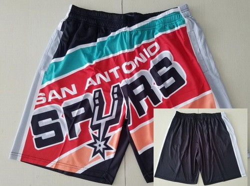 Men's San Antonio Spurs Black Hollywood Classic Printed Swingman Shorts