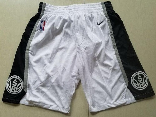 Men's San Antonio Spurs White Nike Swingman Shorts