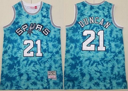Men's San Antonio Spurs #21 Tim Duncan Blue Constellation Swingman Jersey