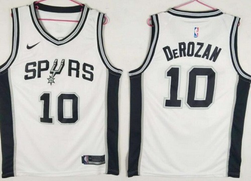 Men's San Antonio Spurs #10 DeMar DeRozan White Icon Swingman Jersey