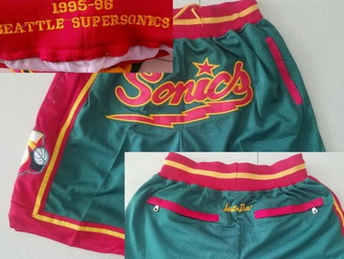 Men's Seattle Sonics Green Just Don Throwback Swingman Shorts