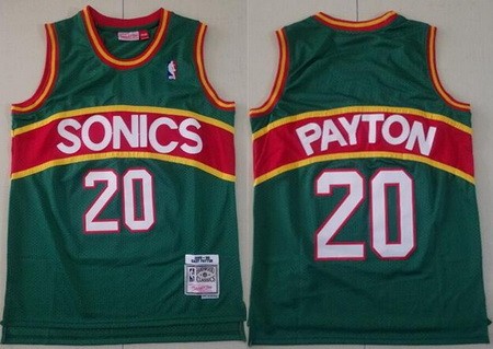 Men's Seattle Sonics #20 Gary Payton Green 1995 Hollywood Classic Swingman Jersey