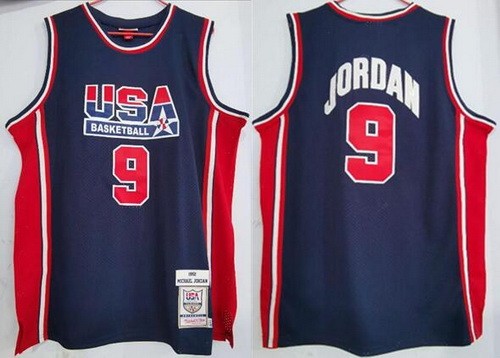Men's Dream 1 USA #9 Michael Jordan Navy 1992 Mitchell & Ness Swingman Jersey