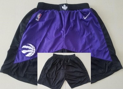 Men's Toronto Raptors Purple Black 2021 Earned Swingman Shorts