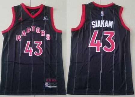 Men's Toronto Raptors #43 Pascal Siakam Black Statement Icon Sponsor Swingman Jersey