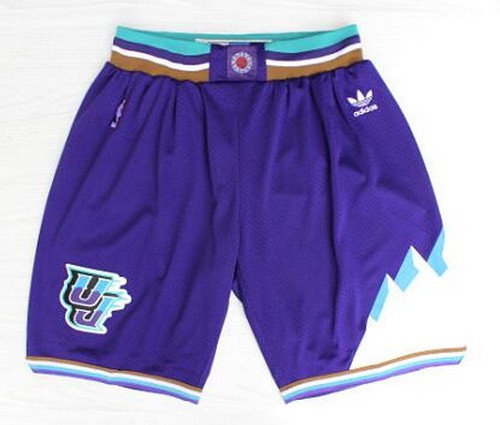 Men's Utah Jazz Purple Throwback Swingman Shorts