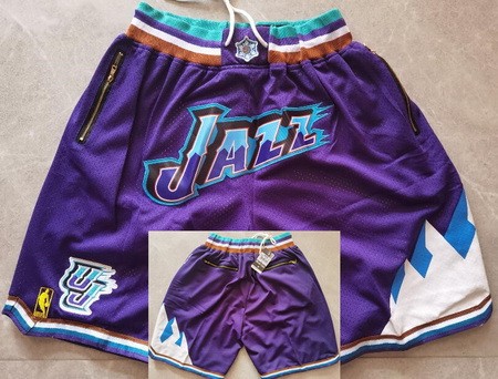 Men's Utah Jazz Purple Classic Just Don Shorts