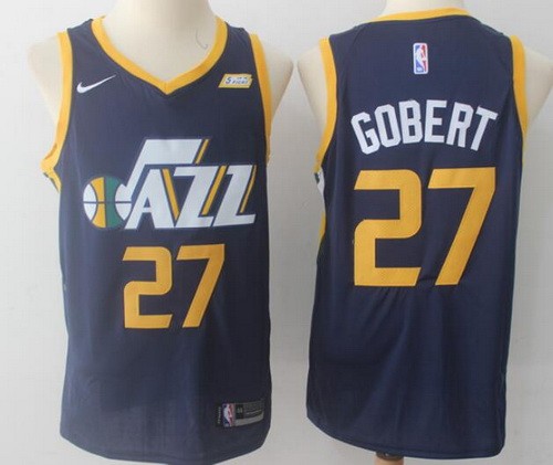 Men's Utah Jazz #27 Rudy Gobert Navy Icon Sponsor Nike Swingman Jersey
