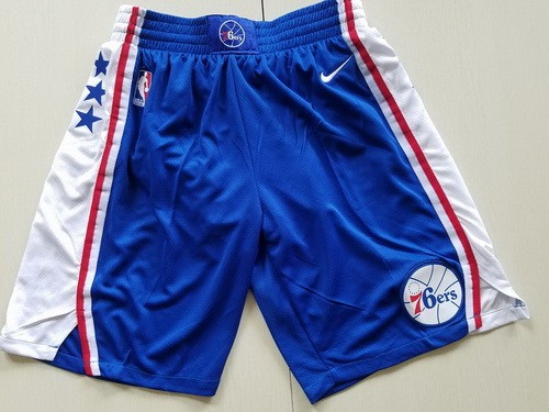 Men's Philadelphia 76ers Blue Nike Swingman Shorts