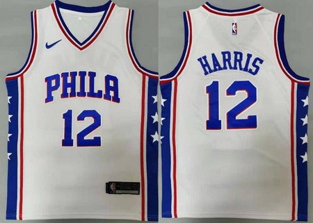 Men's Philadelphia 76ers #12 Tobias Harris White Icon Swingman Jersey