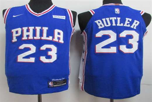 Men's Philadelphia 76ers #23 Jimmy Butler Blue Nike Swingman Jersey