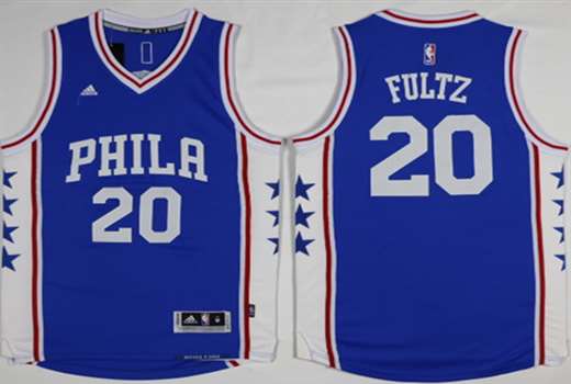 Men's Philadelphia 76ers #20 Markelle Fultz Blue Icon Sponsor Nike Swingman Jersey
