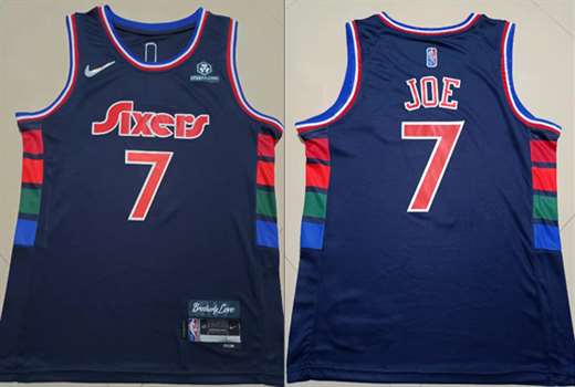 Men's Philadelphia 76ers #7 Isaiah Joe  Nike Navy 2022 Swingman Jersey  City Edition