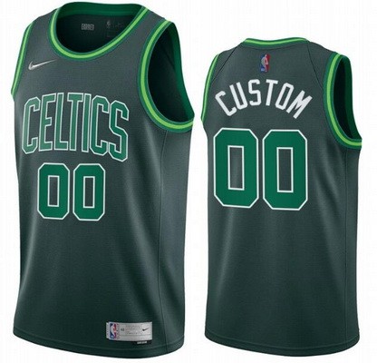 Boston Celtics Customized Green 2021 Earned Stitched Swingman Jersey