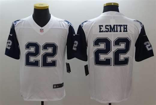 Nike Dallas Cowboys 21 Elliott White Men's Stitched Limited Color Rush Jersey