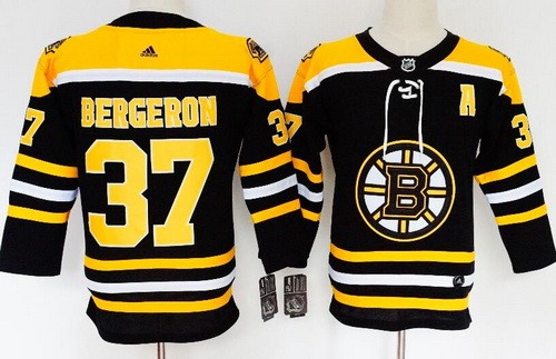 Youth Boston Bruins #37 Patrice Bergeron Black Jersey