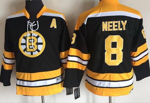Youth Boston Bruins #8 Cam Neely Black Throwback Jersey