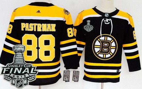 Youth Boston Bruins #88 David Pastrnak Black 2019 Stanley Cup Finals Jersey