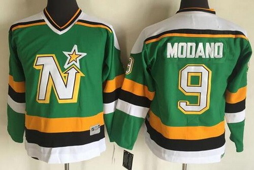 Youth Dallas Stars #9 Mike Modano Green Throwback Jersey